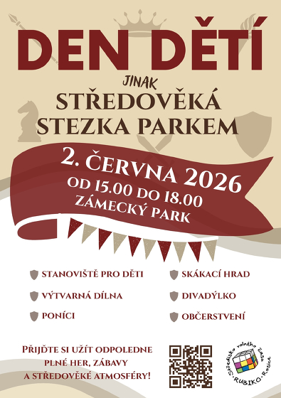 Plakát události Den dětí jinak - Středověká stezka parkem