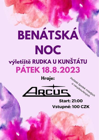 Plakát události Benátská noc 2023, Rudka u Kunštátu