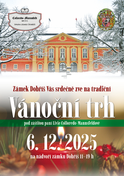 Plakát události Vánoční trh na zámku Dobříš