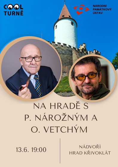 Plakát události Na hradě s P. Nárožným a O. Vetchým