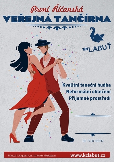 Plakát události První říčanská veřejná tančírna