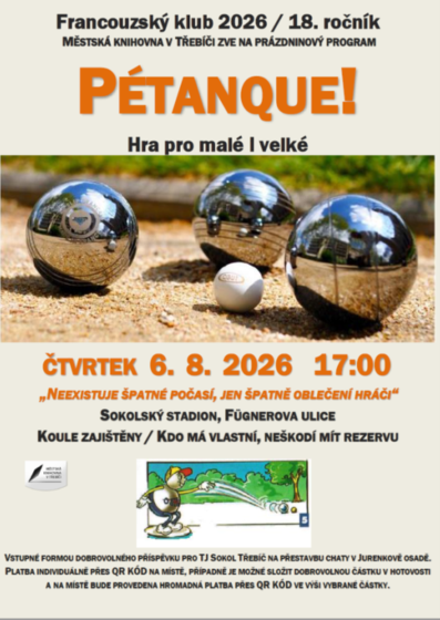 Plakát události Francouzský klub 2026 / Pétanque – boules čili koulená