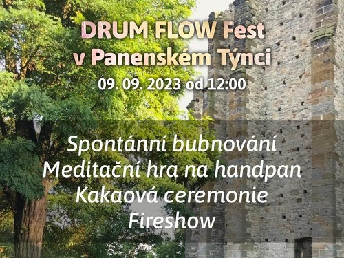 Plakát události DRUM FLOW Fest v Panenském Týnci
