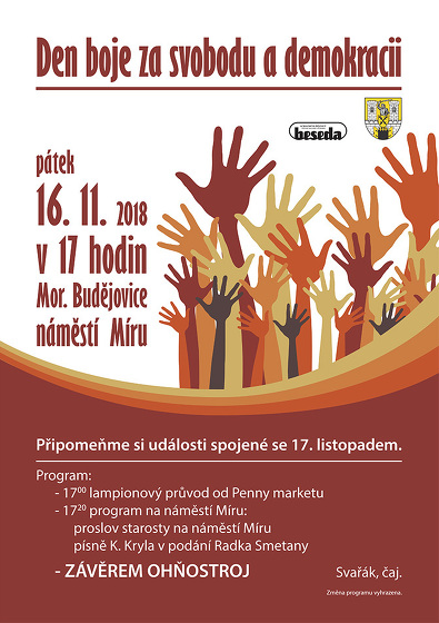 Plakát události Den boje za svobodu a demokracii