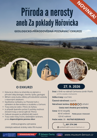 Plakát události Příroda a nerosty aneb Za poklady Hořovicka