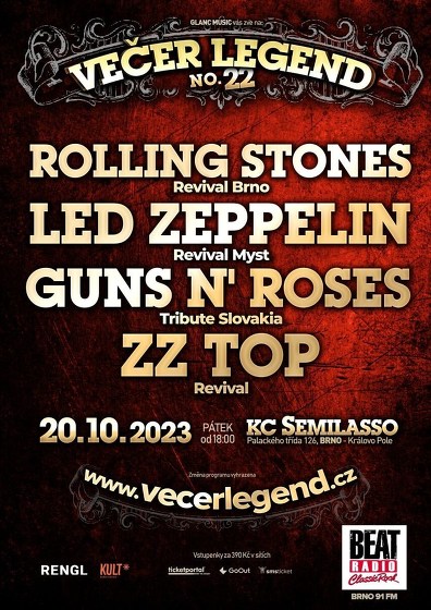 Plakát události Večer legend 22