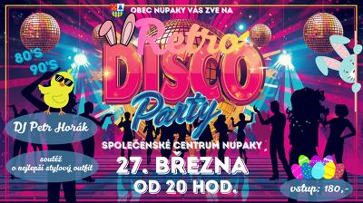 Plakát události retro disco party
