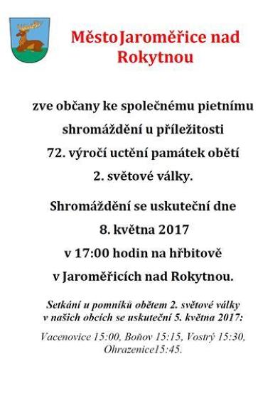 Plakát události Pietní setkání
