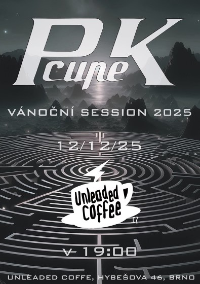 Plakát události PKcupe  „VÁNOČNÍ SESSION 2025“ a Punkevní Jesvyně