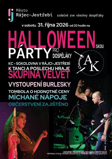 Plakát události Halloweenská párty pro dospělé