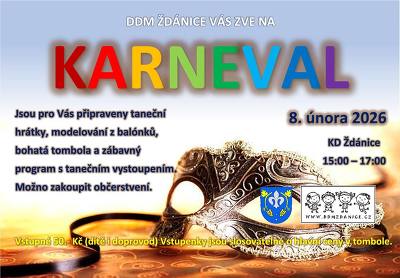 Plakát události Karneval DDM Ždánice