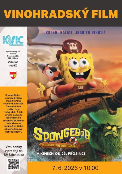 Plakát události Vinohradský film: SpongeBob: Pirátské dobrodružství