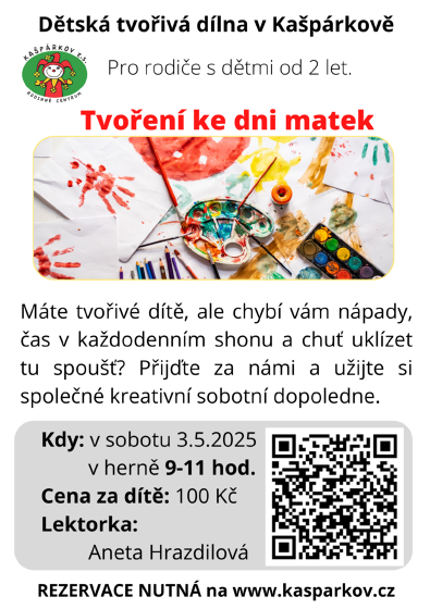 Plakát události Dětská tvořívá dílna - Den Matek