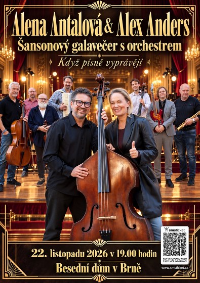 Plakát události Alena Antalová & Alex Anders: Šansonový galavečer s orchestrem