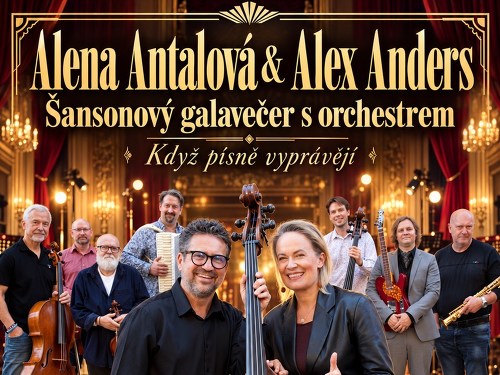 Plakát události Alena Antalová & Alex Anders: Šansonový galavečer s orchestrem