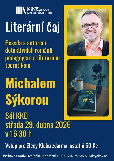 Plakát události Literární čaj s Michalem Sýkorou