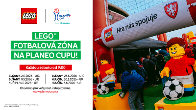 Plakát události Fotbalová fanzóna LEGO® míří do Kuřimi na PLANEO CUP