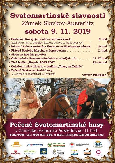 Plakát události Svatomartinské slavnosti na Zámku Slavkov