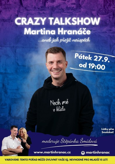 Plakát události CRAZY TALKSHOW Martina Hranáče