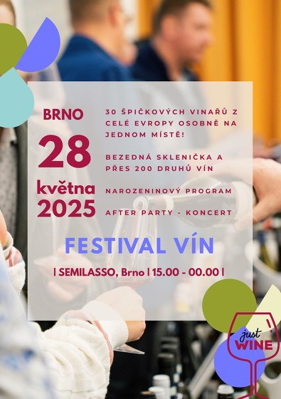 Plakát události justWINE Festival vín