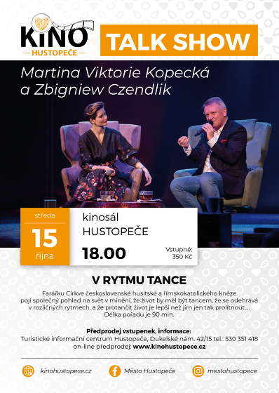 Plakát události V rytmu tance: Talk show Martiny Viktorie Kopecké a Zbigniewa Czendlika