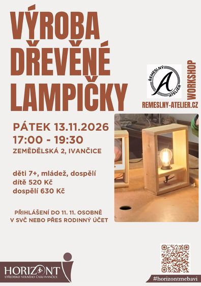 Plakát události Výroba dřevěné lampičky