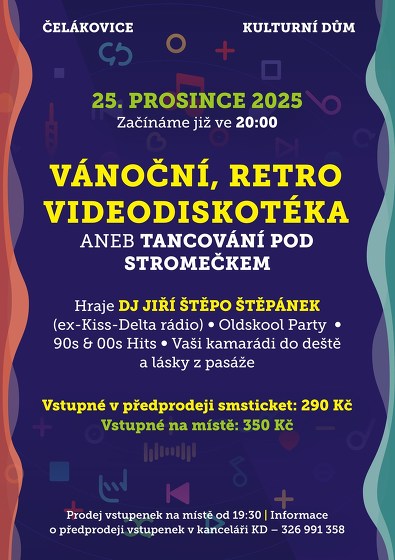 Plakát události Vánoční retro videodiskotéka, aneb tancování pod stromečkem