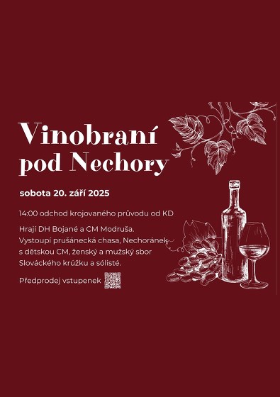 Plakát události Vinobraní pod Nechory