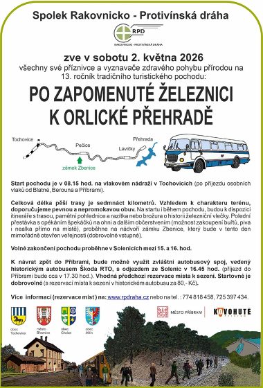 Plakát události Po zapomenuté železnici k Orlické přehradě