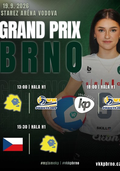 Plakát události GP BRNO 2026: národní tým ČR U20 - Lvi Praha