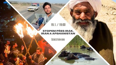 Plakát události Stopem přes Irák, Írán a Afghánistán