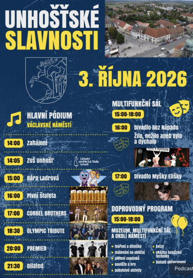 Plakát události Unhošťské slavnosti