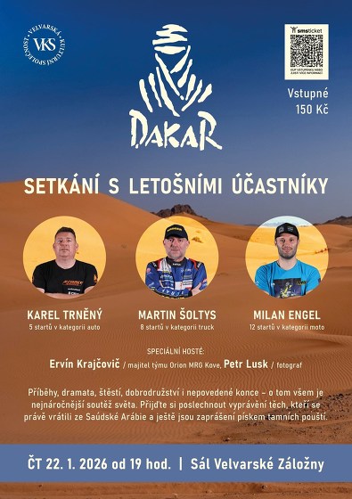 Plakát události Setkání s letošními účastníky rallye Dakar 2026