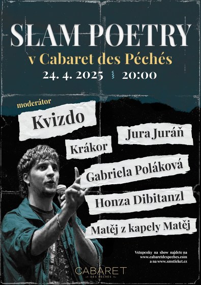 Plakát události Slam poetry exhibice