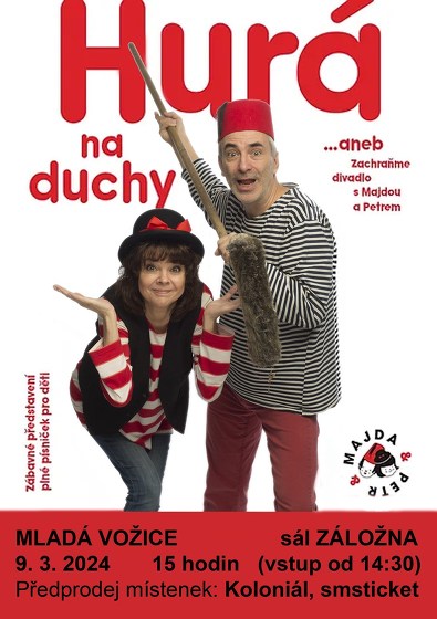 Plakát události Majda a Petr: Hurá na duchy aneb Zachraňme divadlo
