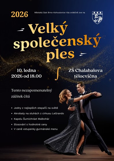Plakát události Velký společenský ples 2026