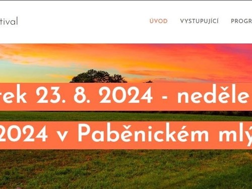 Plakát události Spolufest v Paběnickém mlýně