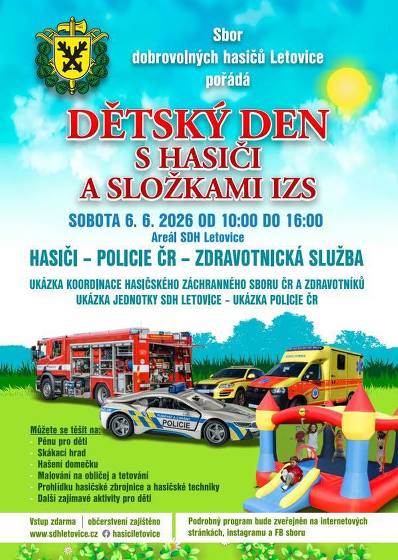 Plakát události Dětský den s hasiči