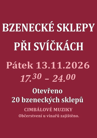 Plakát události Bzenecké sklepy při svíčkách