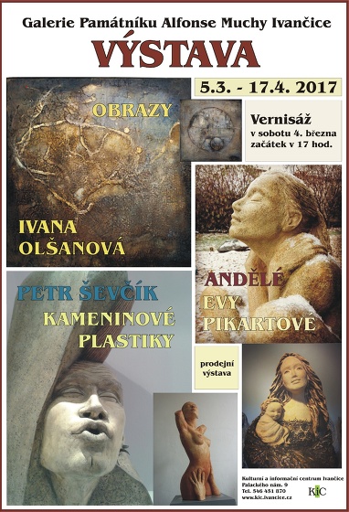 Plakát události Výstava Ivany Olšanové, Evy Pikartové a Petra Ševčíka