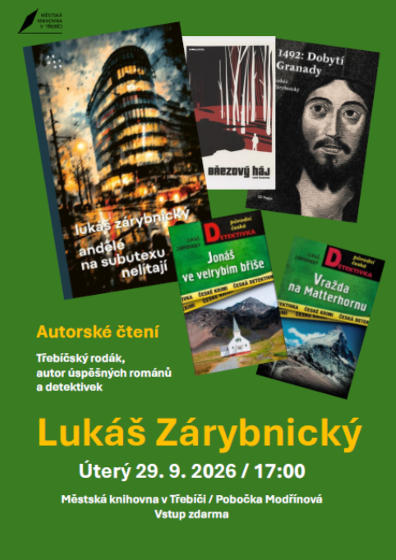 Plakát události Autorské čtení Lukáše Zárybnického
