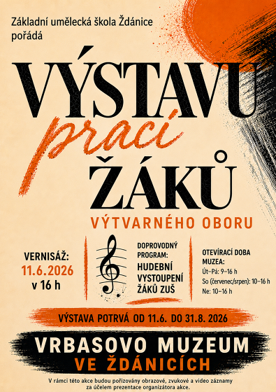 Plakát události Výstava prací žáků výtvarného oboru ZUŠ Ždánice
