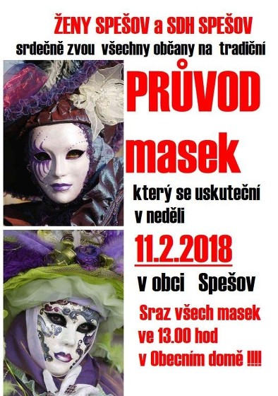Plakát události Průvod masek