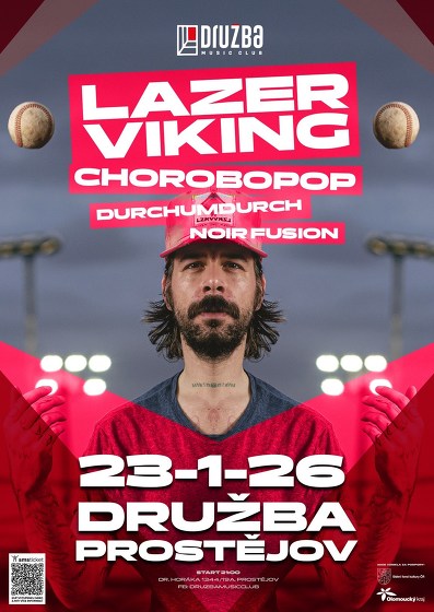 Plakát události Lazer Viking, Chorobopop, Durchumdurch, Noir Fusion