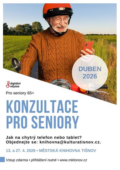 Plakát události Digitální odysea – individuální konzultace pro seniory