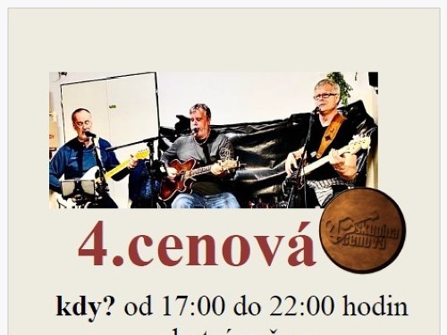 Plakát události Oldies Párty s kapelou 4.CENOVÁ