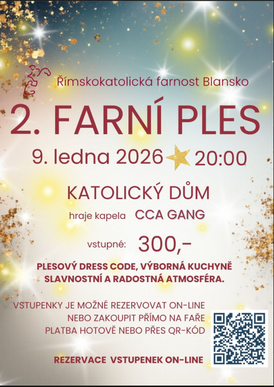 Plakát události 2. Farní ples Blansko