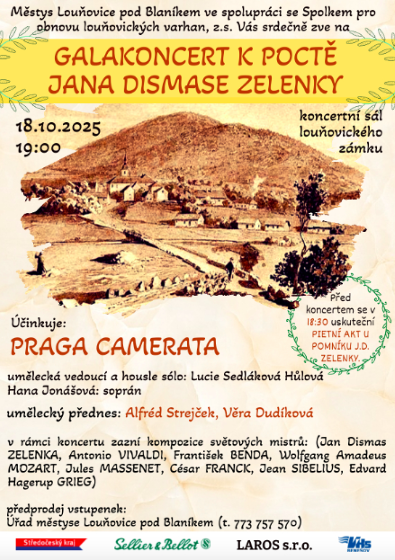 Plakát události Galakoncert k poctě Jana Dismase Zelenky