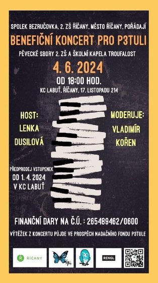 Plakát události Benefiční koncert pro P3TULI