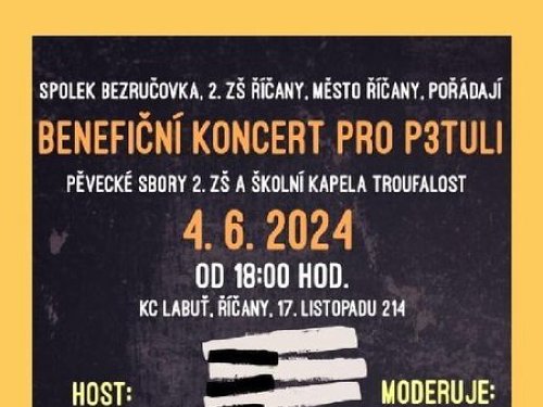 Plakát události Benefiční koncert pro P3TULI
